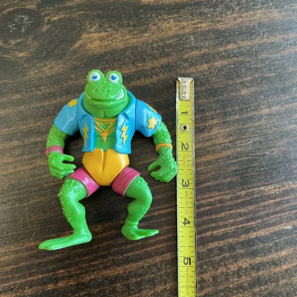 Vintage 1989‎ TMNT Genghis Frog Action Figure Playmates Toys Mirage Studios 4.5